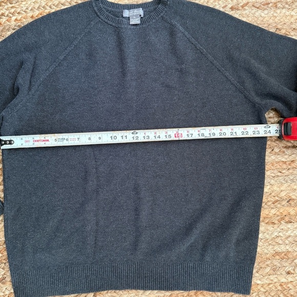 Daniel Cremieux Men’s XL Charcoal Grey Pima Cotton Crewneck Sweater - Picture 3 of 5